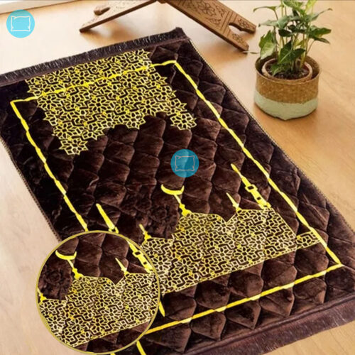 Brown Luxurious Turkish Prayer Mat Orthopedic Foam Padded hype pillow