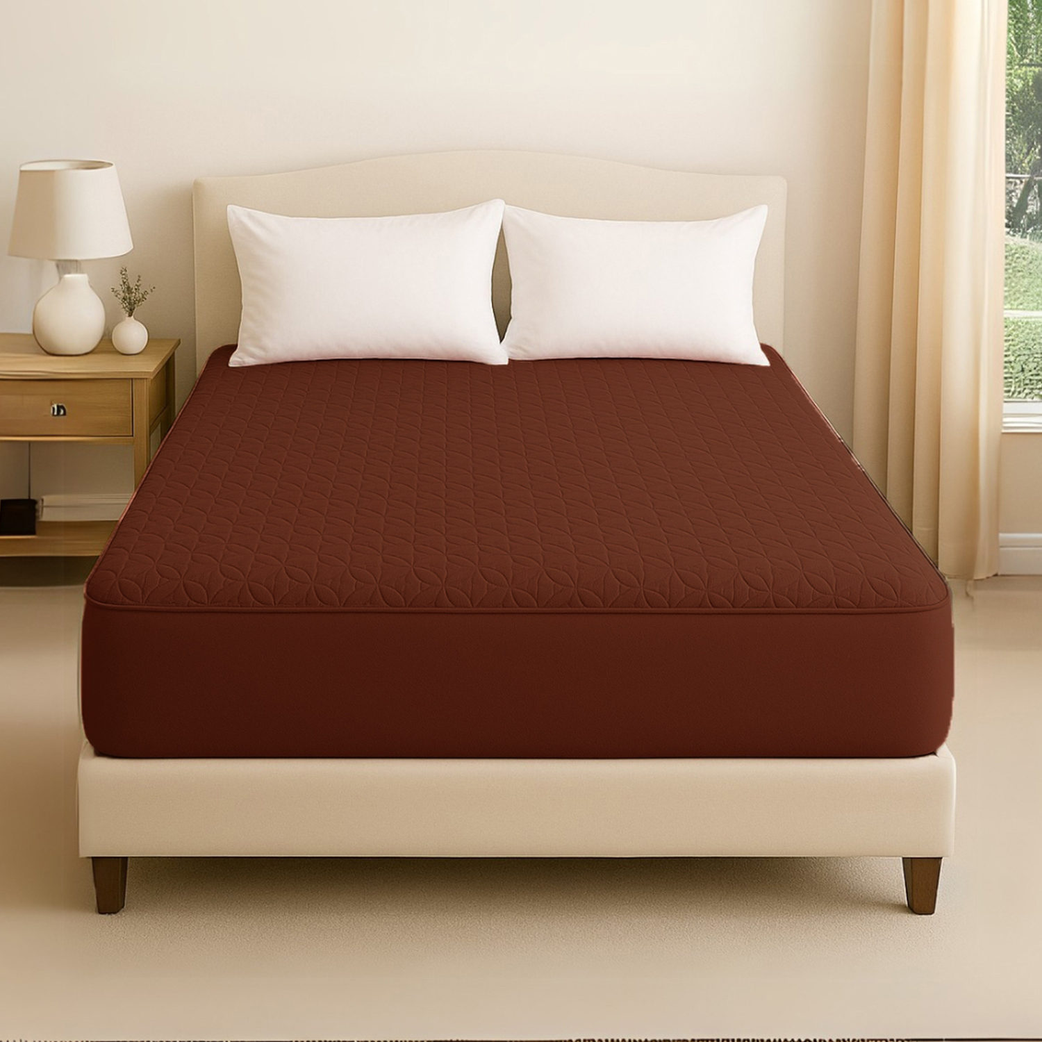 Brown Waterproof Mattress Protector