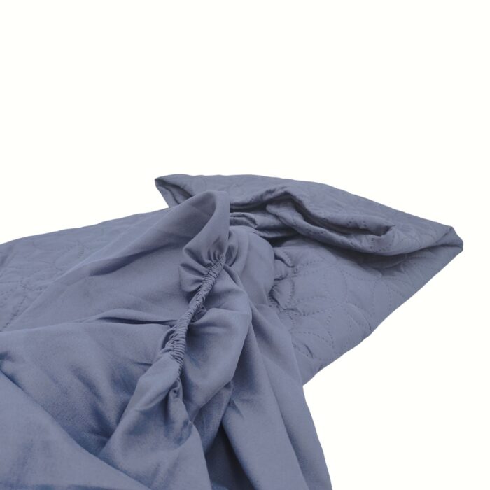 Grey Quilted Waterproof Mattress Protector