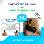 3 Medicated Pillows + 1 Free Travel Pillow – Complete Neck Support Set