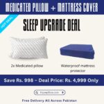 2 Medicated Pillows + Double King Waterproof Mattress Cover – Sleep Upgrade Deal